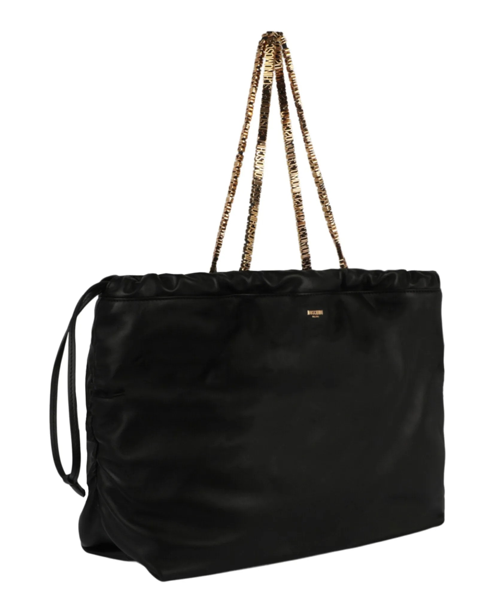Moschino Drawstring Lettering Chain Shoulder Bag sold by Zulily product image thumbnail 3