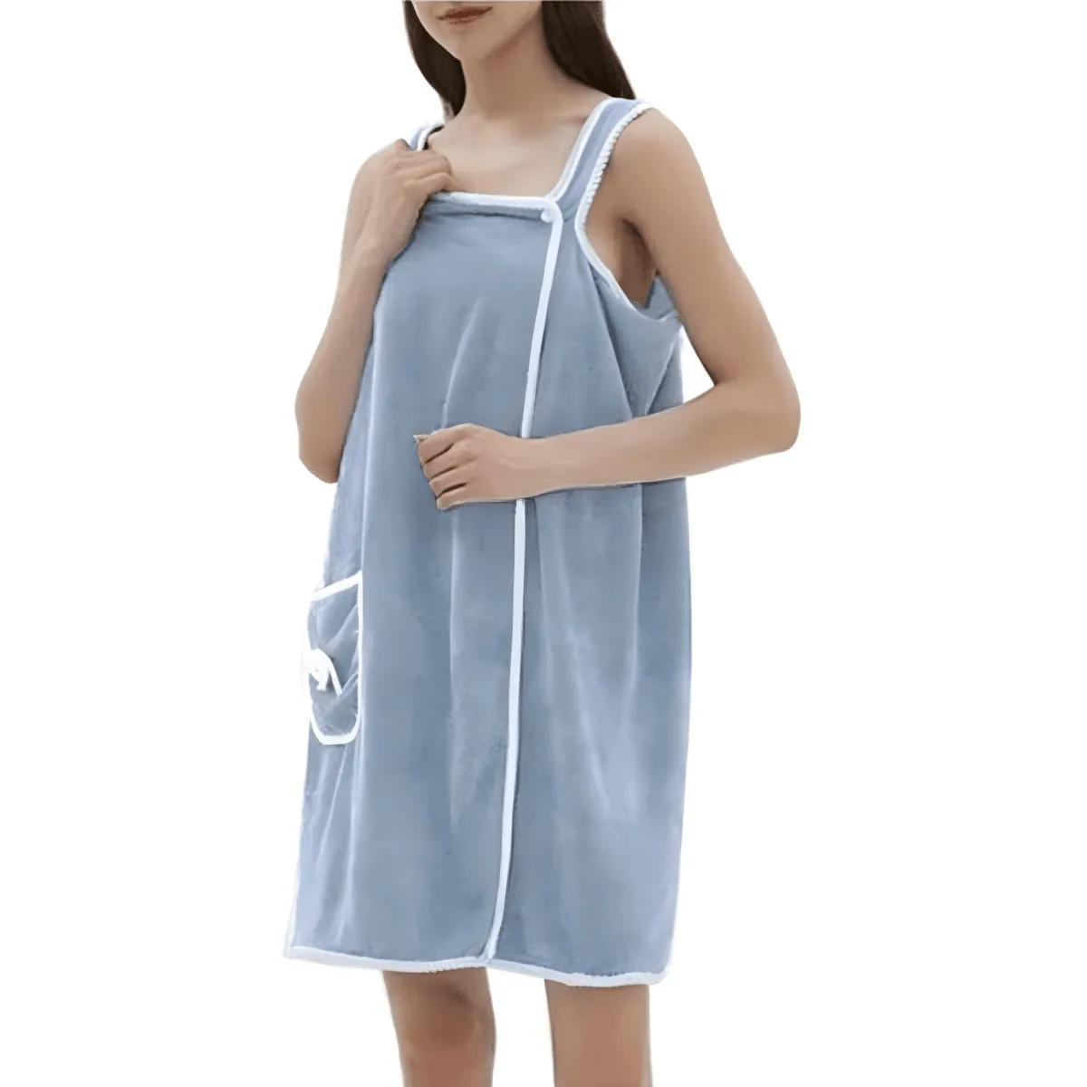 Adjustable Women's Bath Towel Wrap with Snap Closure & Pocket sold by Zulily product image thumbnail 5