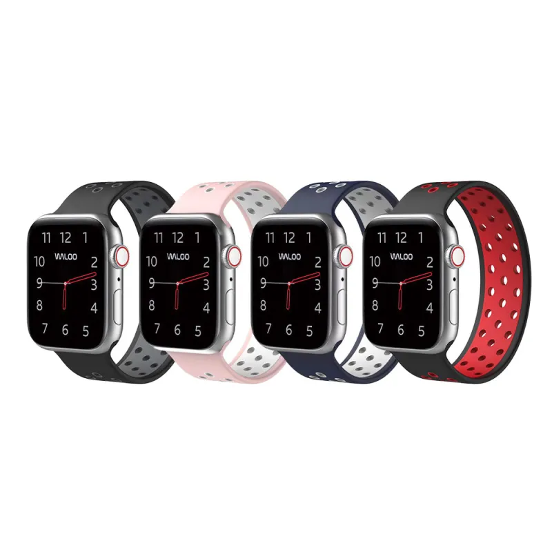 Waloo Breathable Silicone Loop Band For Apple Watch made by Zulily