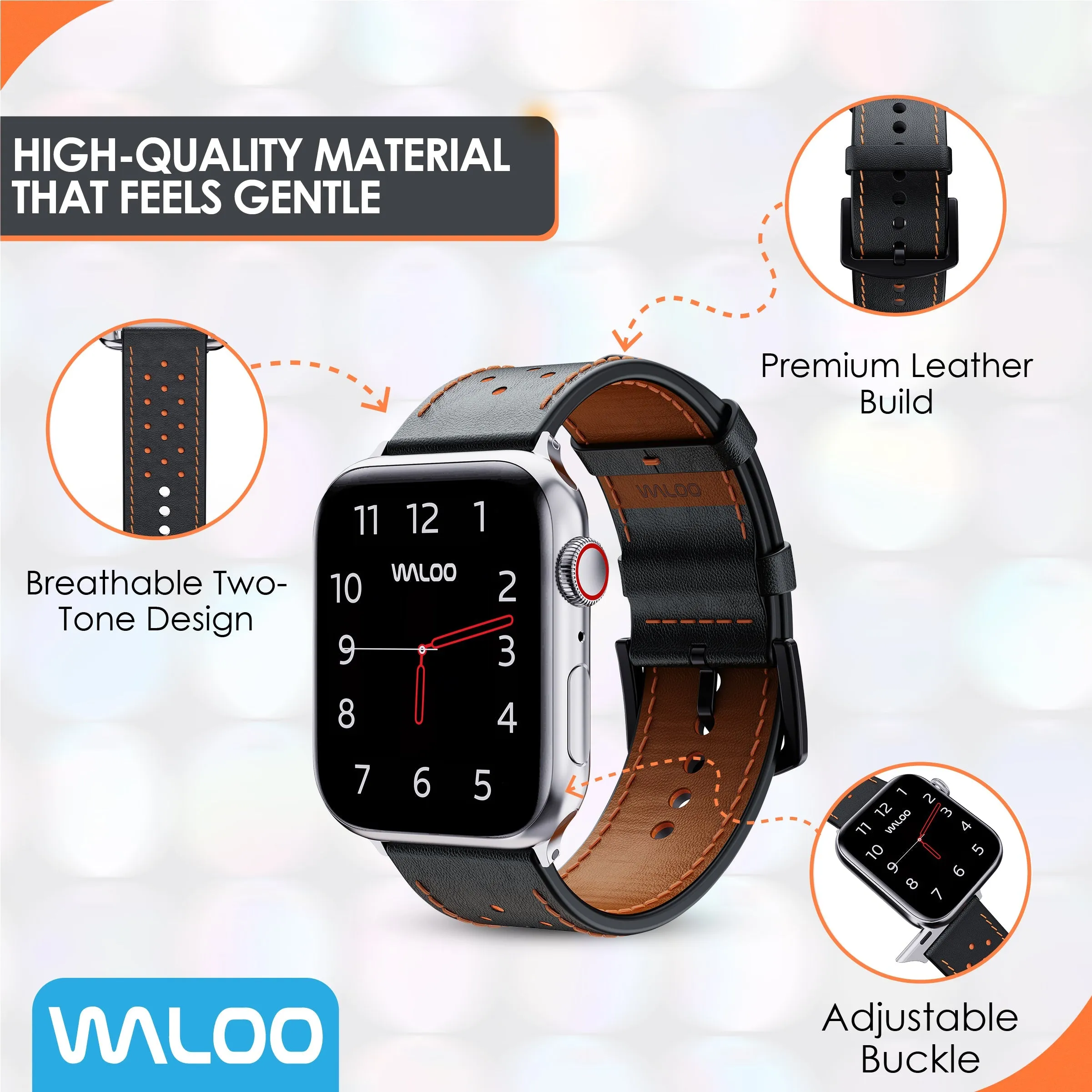 Waloo Breathable Leather Band For Apple Watch sold by Zulily product image thumbnail 5