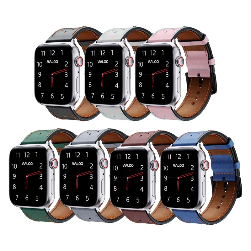 Waloo Breathable Leather Band For Apple Watch made by Zulily
