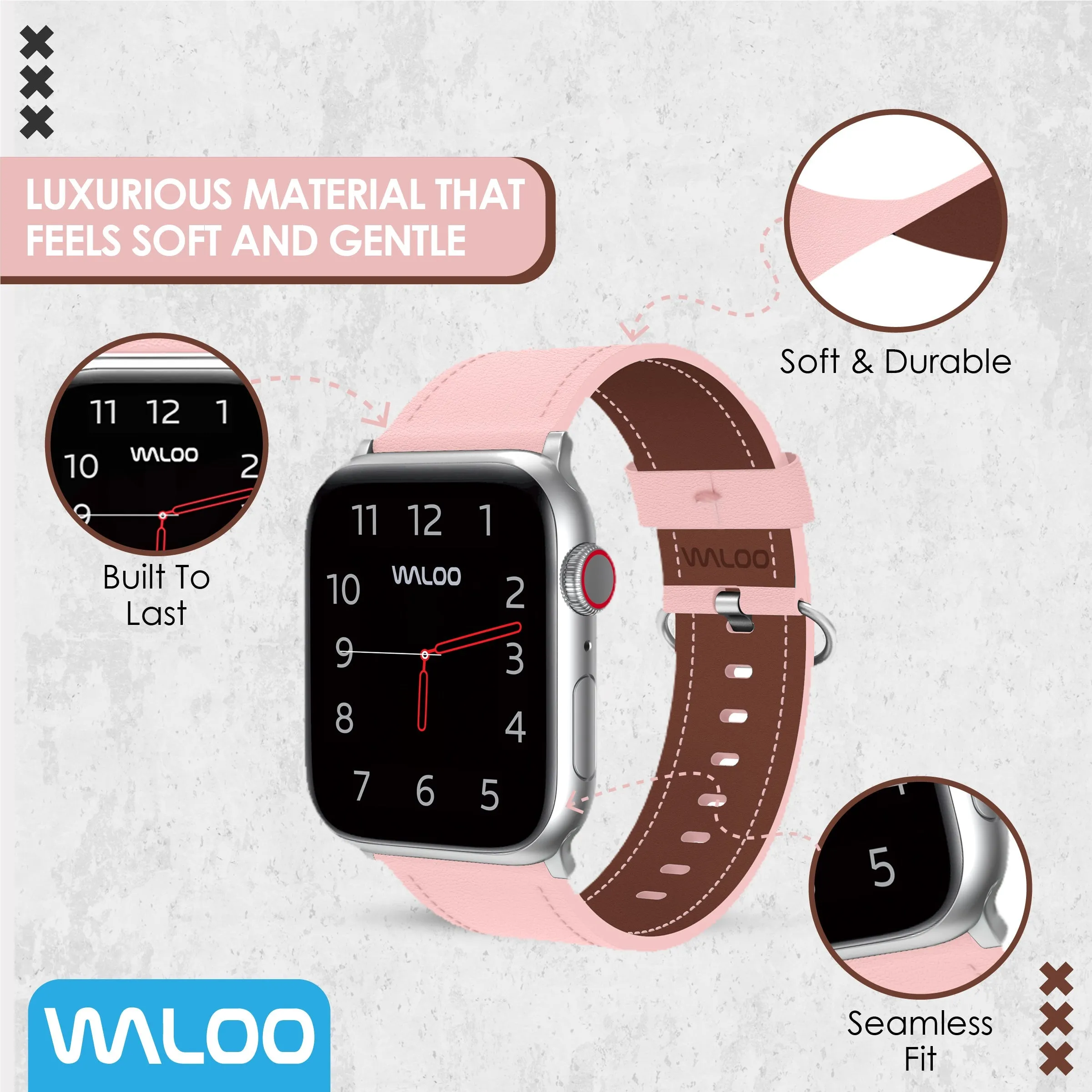 Waloo Classic Leather Band For Apple Watch sold by Zulily product image thumbnail 5