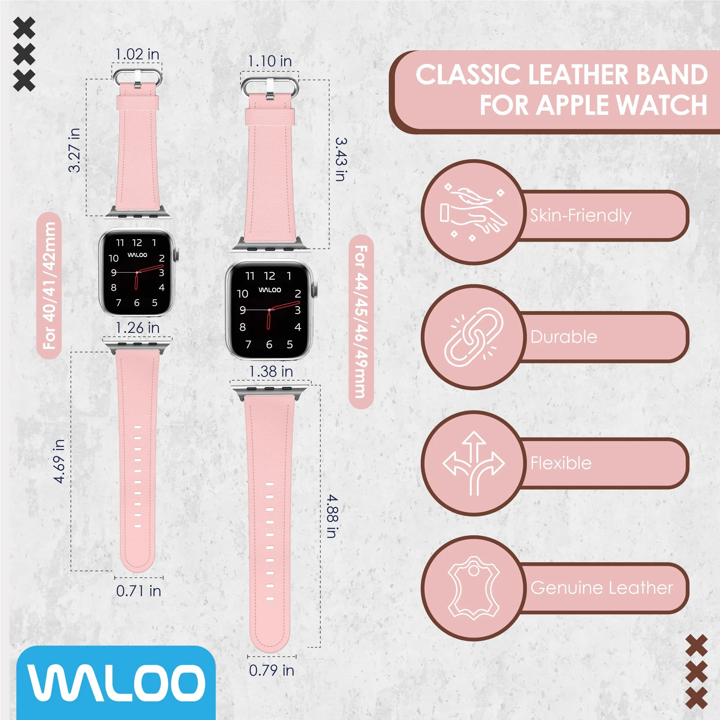 Waloo Classic Leather Band For Apple Watch sold by Zulily product image thumbnail 4