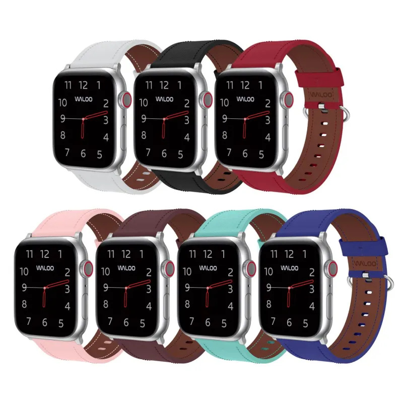 Waloo Classic Leather Band For Apple Watch made by Zulily