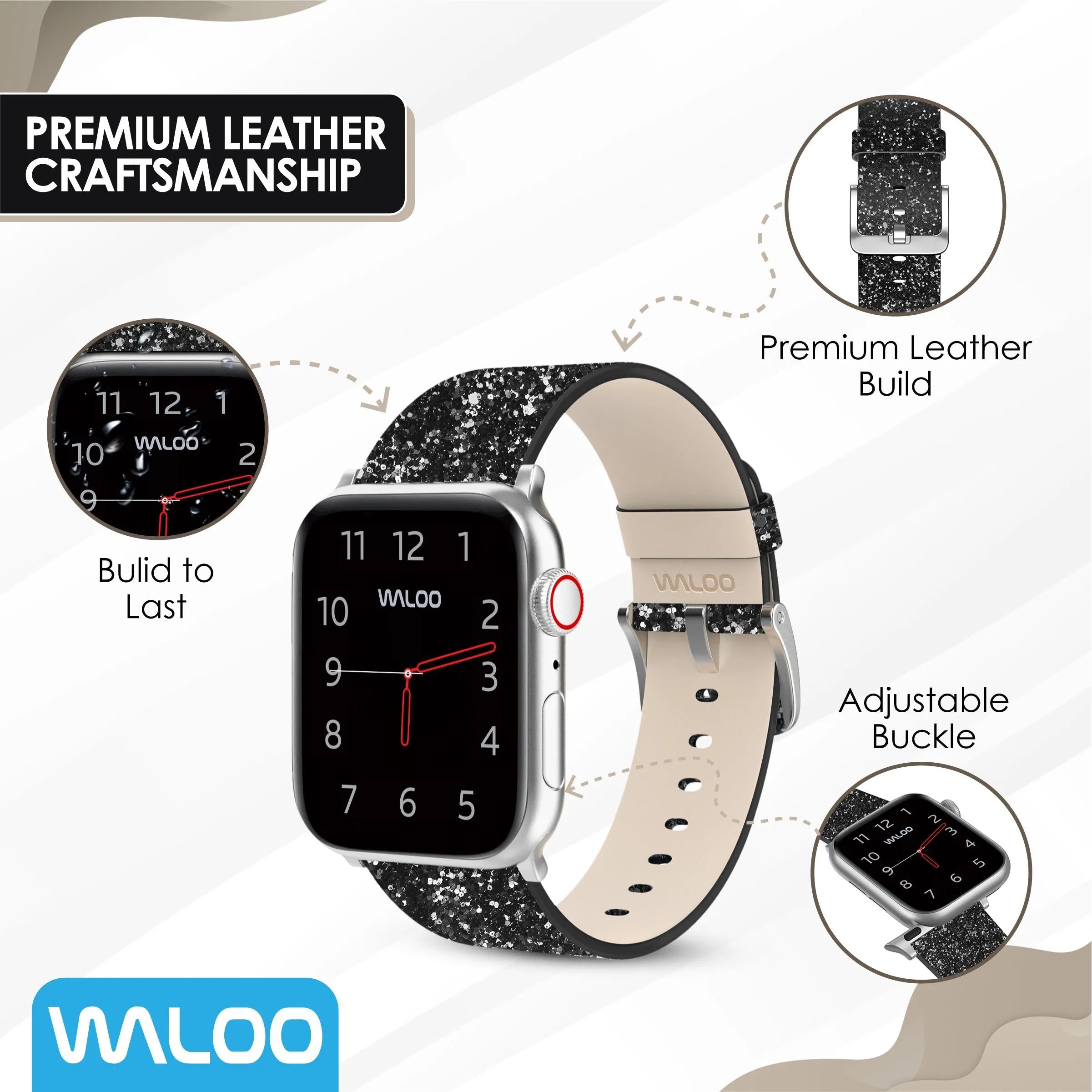 Waloo Leather Bling Band For Apple Watch sold by Zulily product image thumbnail 5