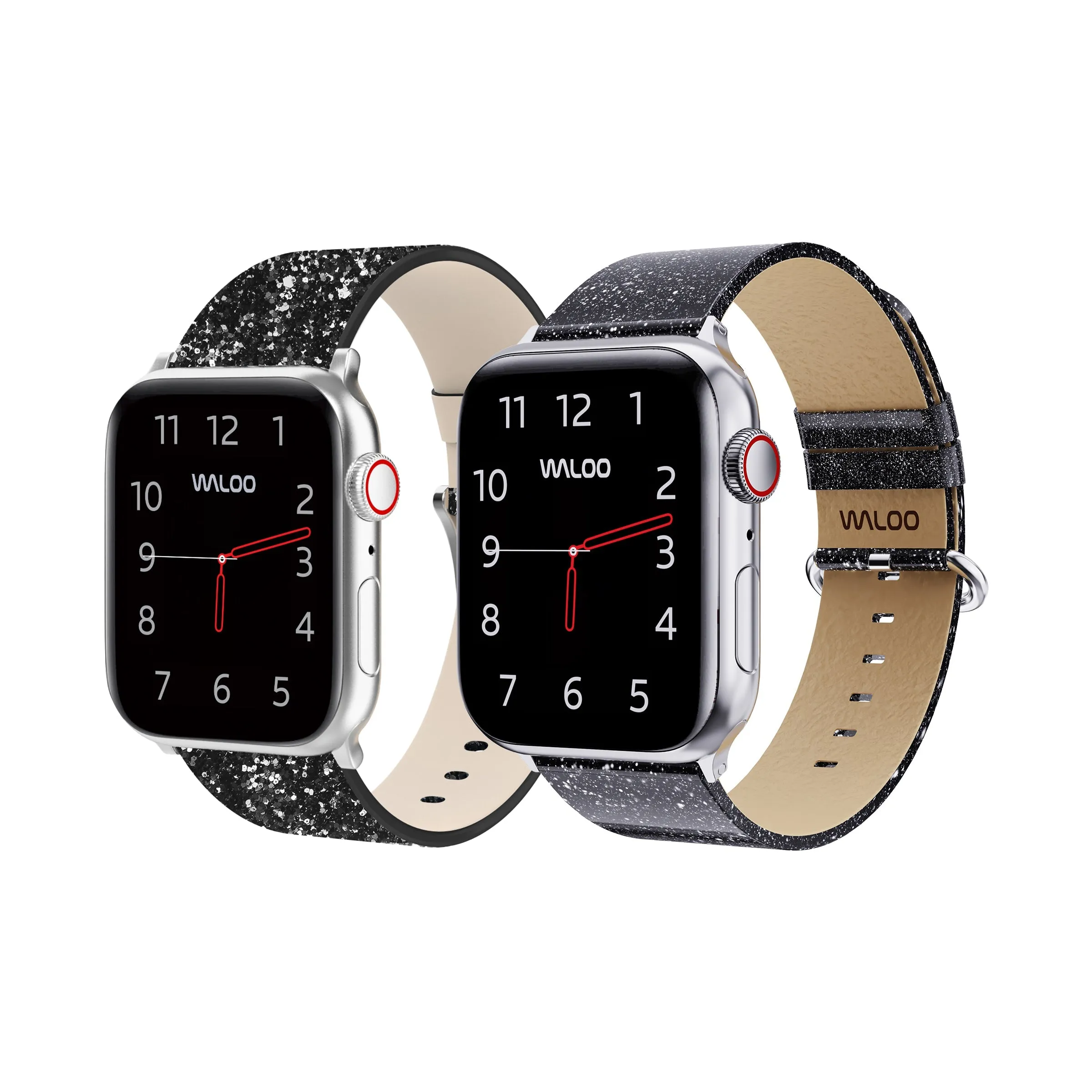 Waloo 2-Pack Leather Bling & Shiny Brilliance Leather Bands For Apple Watch sold by Zulily product image thumbnail 3