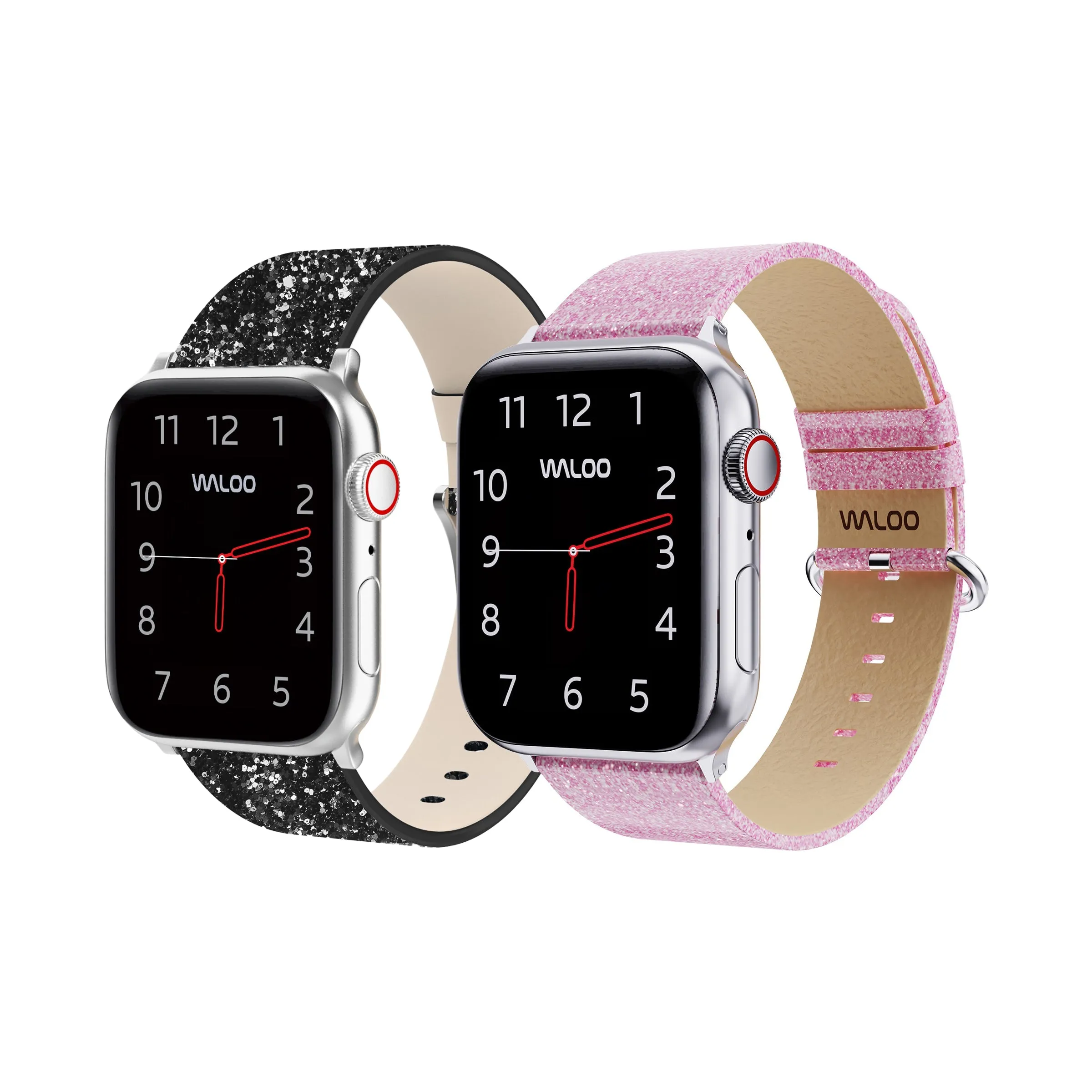 Waloo 2-Pack Leather Bling & Shiny Brilliance Leather Bands For Apple Watch sold by Zulily product image thumbnail 4