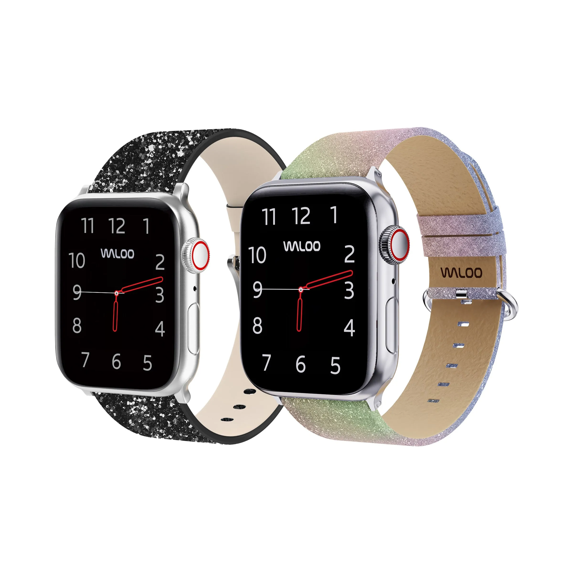Waloo 2-Pack Leather Bling & Shiny Brilliance Leather Bands For Apple Watch sold by Zulily product image thumbnail 5