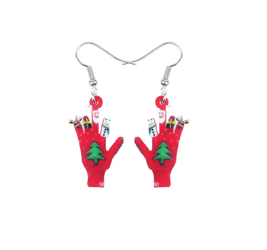 Don’t AsK Christmas Finger Gloves Drop Earrings – Festive Holiday Jewellery for Women sold by Zulily