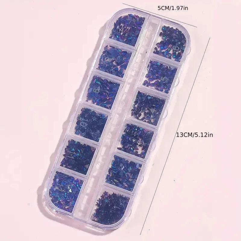 Multi-Shape 3D Flat Bottom Nail Rhinestones - Colorful AB Crystal Gems for DIY Manicure & Crafts sold by Zulily product image thumbnail 4