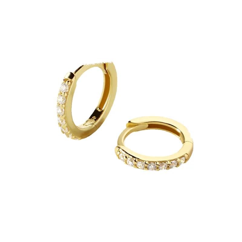 Mint & Lily Pave Huggie Hoop Earrings made by Zulily