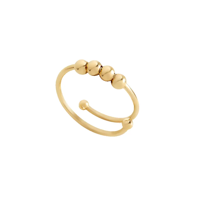 Mint & Lily Adjustable Beaded Fidget Ring made by Zulily