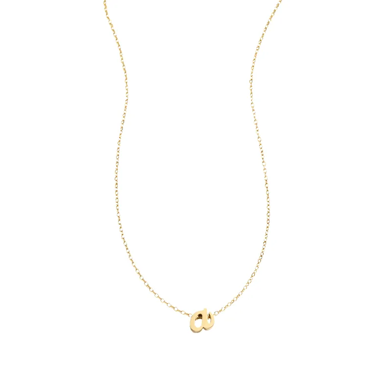 Mint & Lily Tiny Script Initial Necklace made by Zulily