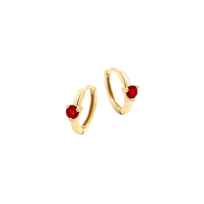 Mint & Lily Solitaire Birthstone Huggie Hoop Earrings made by Zulily