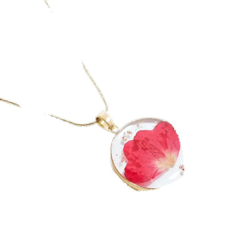 Mint & Lily Pressed Birth Flower Necklace made by Zulily