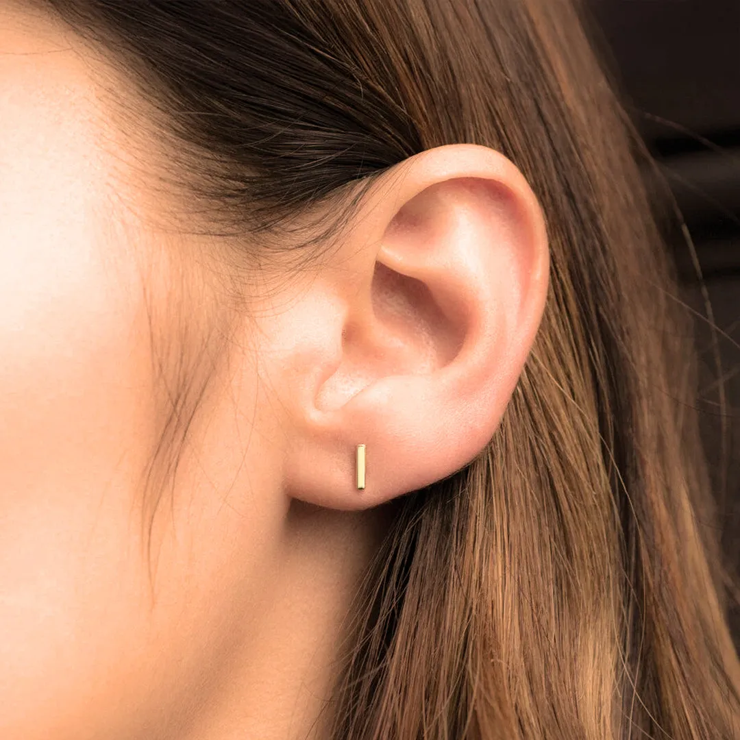 Mint & Lily Little Bar Sleeper Flatback Earrings | 16g sold by Zulily product image thumbnail 2