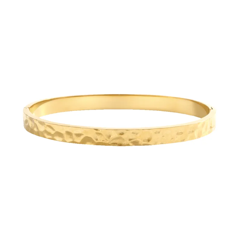Mint & Lily Hammered Gold Cuff Bracelet made by Zulily