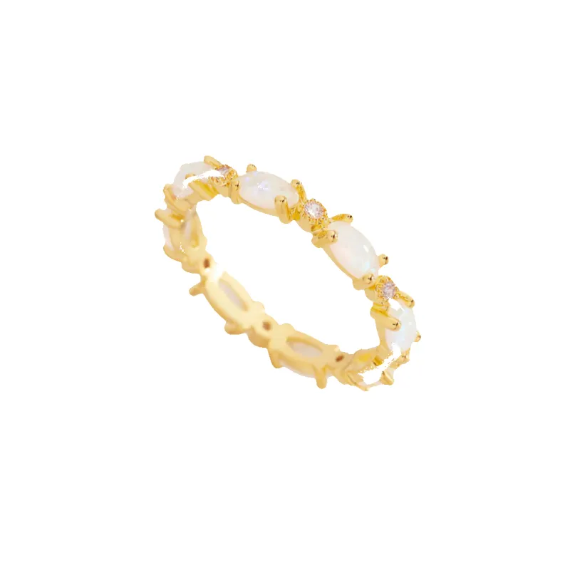 Mint & Lily Eternity Fire Opal Ring made by Zulily