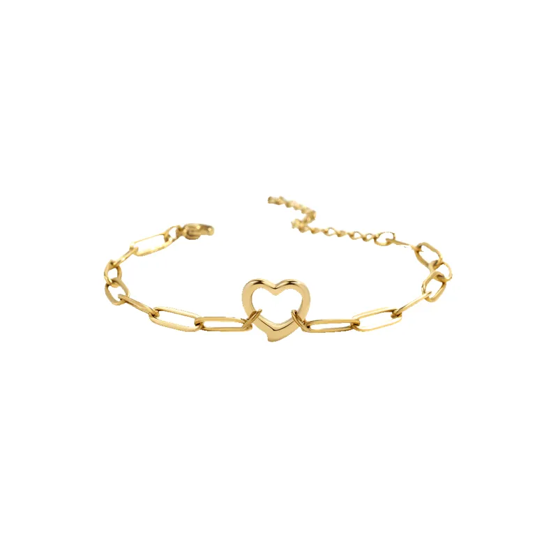 Mint & Lily Open Heart Paperclip Chain Bracelet made by Zulily