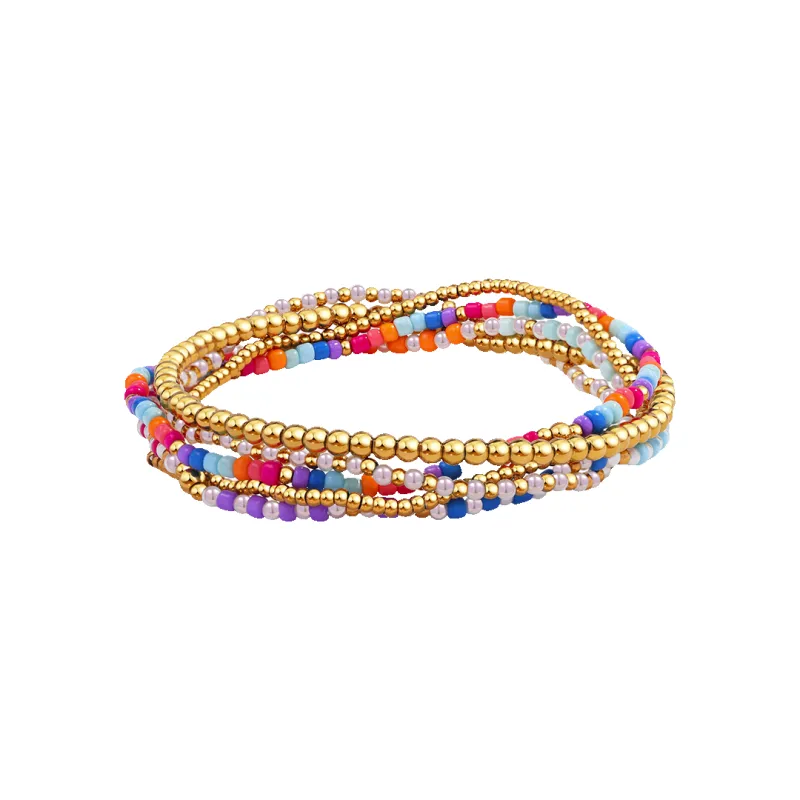 Mint & Lily Summer Beaded Bracelet Stacking Set made by Zulily