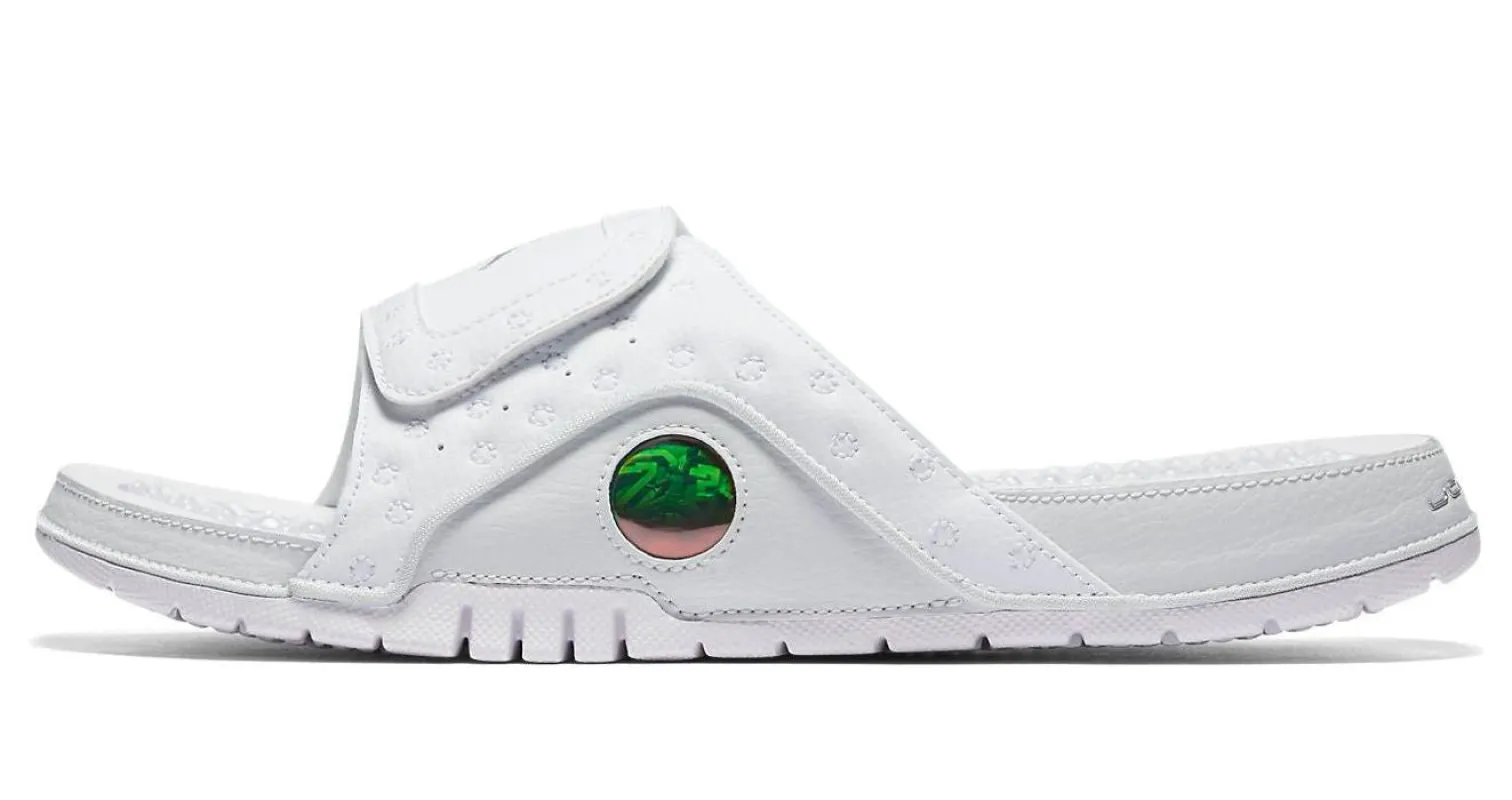 Air Jordan Men's Hydro 13 Retro Slide 'White Metallic Silver' - 684915-100 sold by Zulily