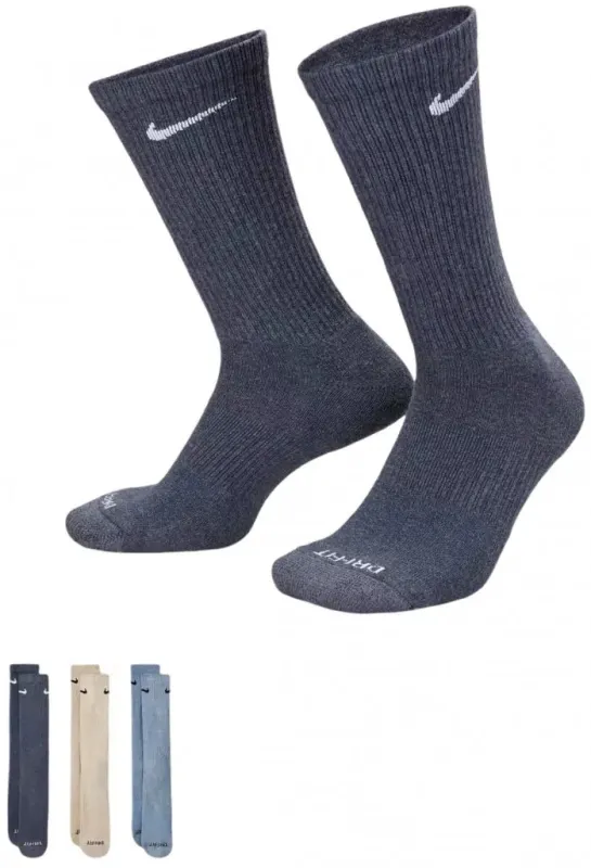 Nike Men's 3 Pack Dri-Fit Plus Crew Socks - SX6888-901 made by Nike