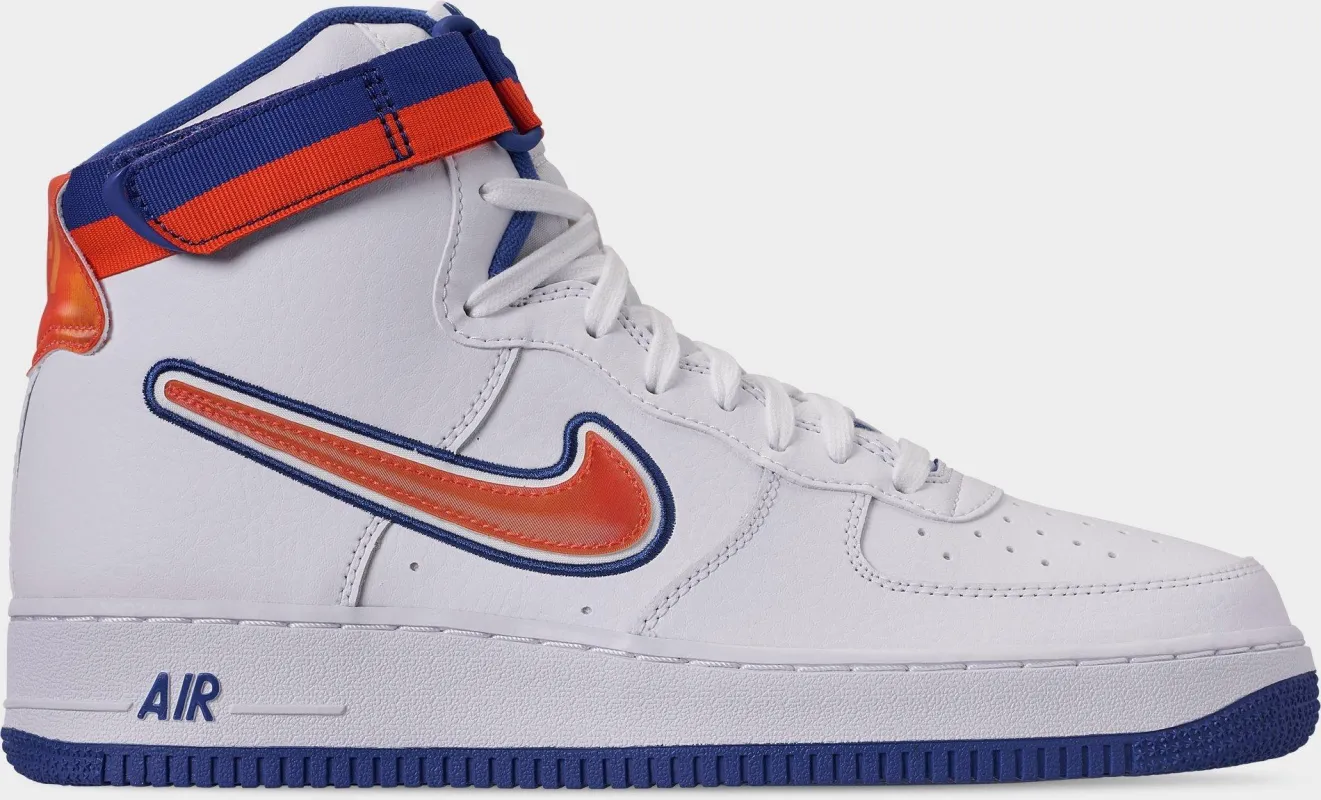 Nike Men's Air Force 1 High Sport 'Nba White Team Orange Game Royal' - AV3938-100 made by Nike