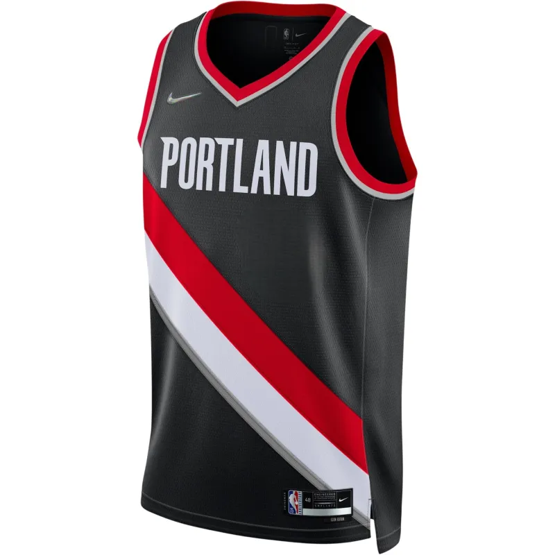 Nike Men's Nba Portland Trail Blazers 21/22 Diamond Swingman Jersey Icon Edition - DN2629-010 made by Nike