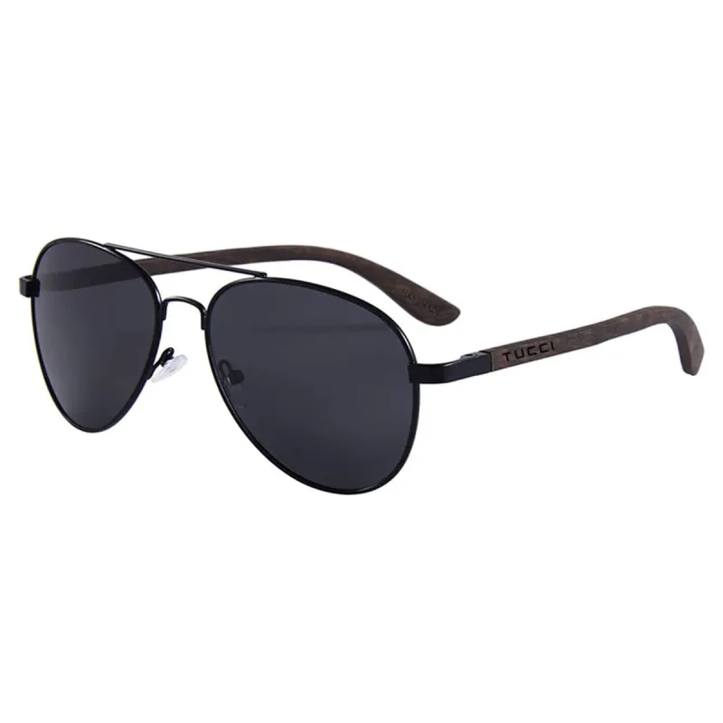 TUCCI Italy Polarized UV400 Pilot Sunglasses Trendy Mirror Aviator made by Zulily