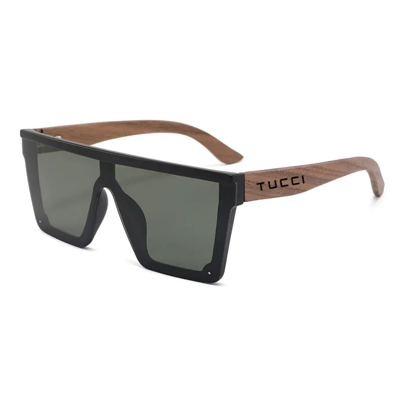 TUCCI Italy G15 Green Polarized UV400 Sunglasses Square Classic Fit made by Zulily