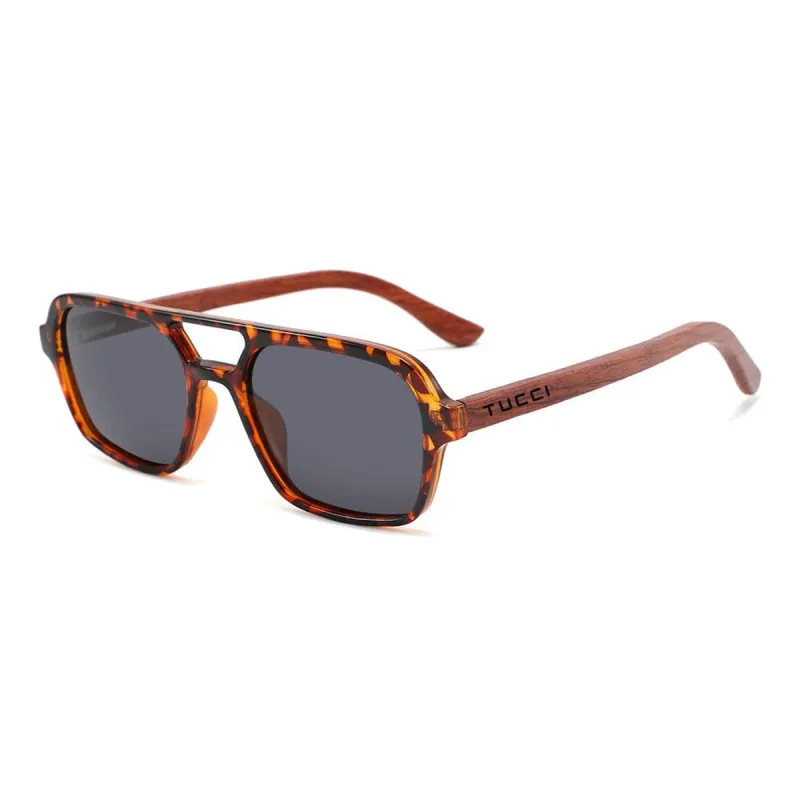 TUCCI Italy Dark Polarized UV400 Sunglasses Tortoise Frame Fashion Style made by Zulily