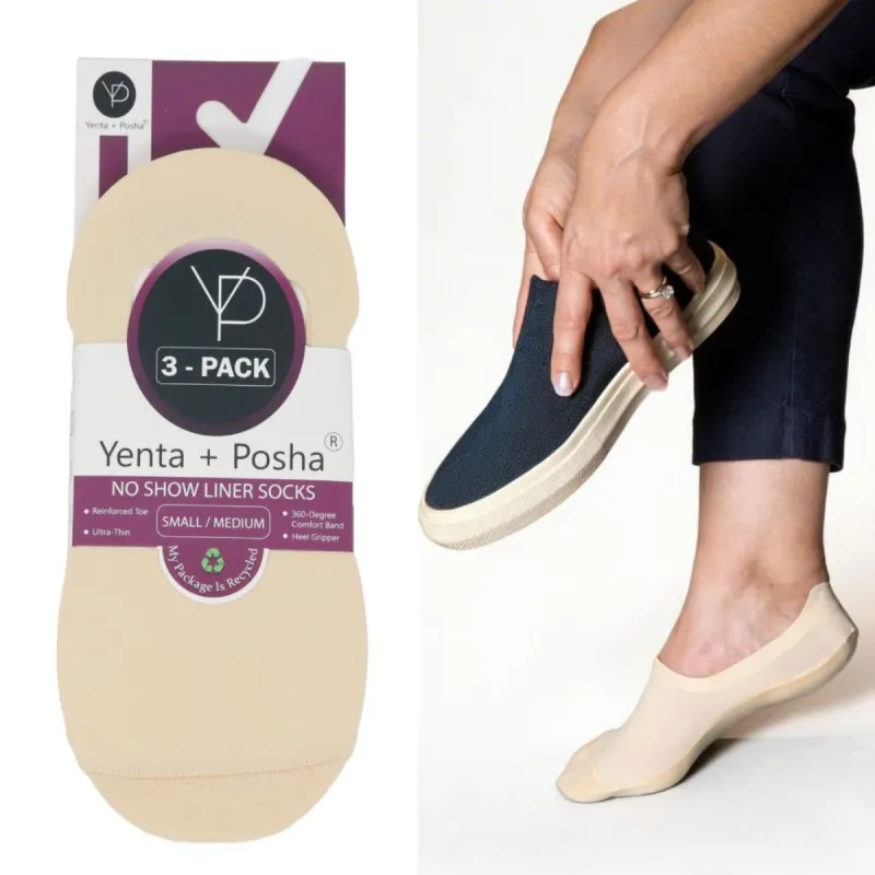 Yenta + Posha 3-Pack No Show Liner made by Zulily