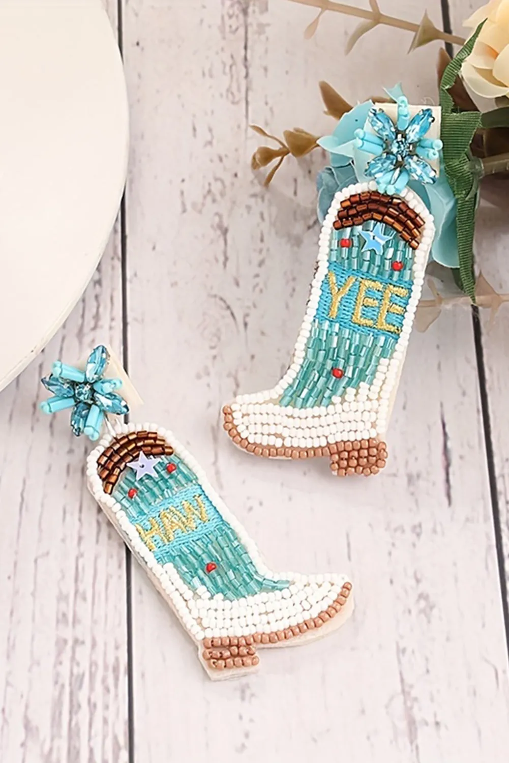 Cowboy Boots Bead Dangle Earrings by Threaded Pear sold by Zulily product image thumbnail 2