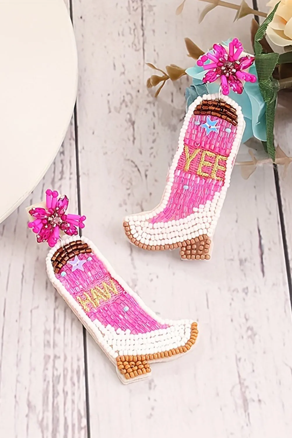 Cowboy Boots Bead Dangle Earrings by Threaded Pear sold by Zulily product image thumbnail 3