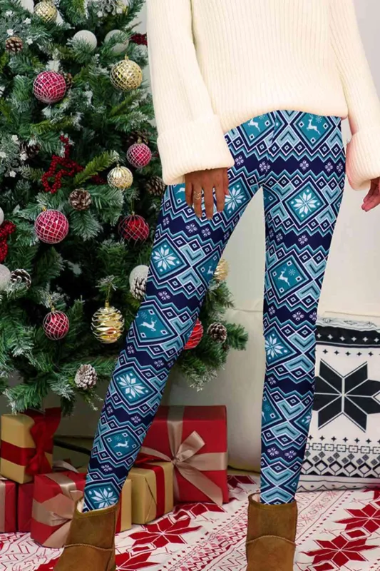 Women's Winter Geometric Leggings made by Proozy