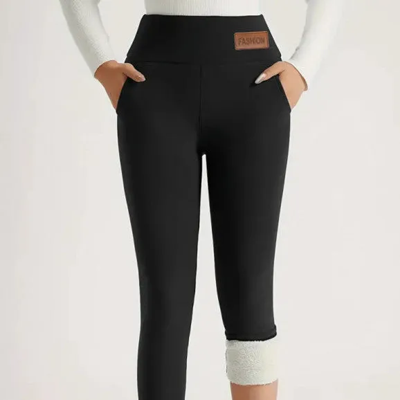 Women’s High-Waist Fleece-Lined Warm Leggings sold by Zulily product image thumbnail 2