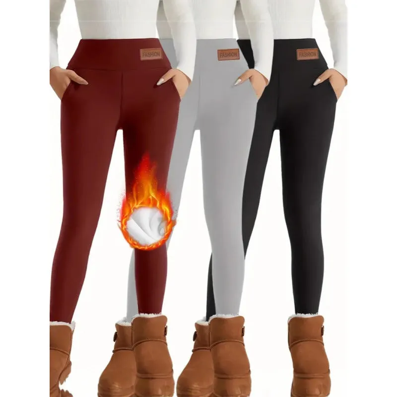 Women’s High-Waist Fleece-Lined Warm Leggings sold by Zulily product image thumbnail 4
