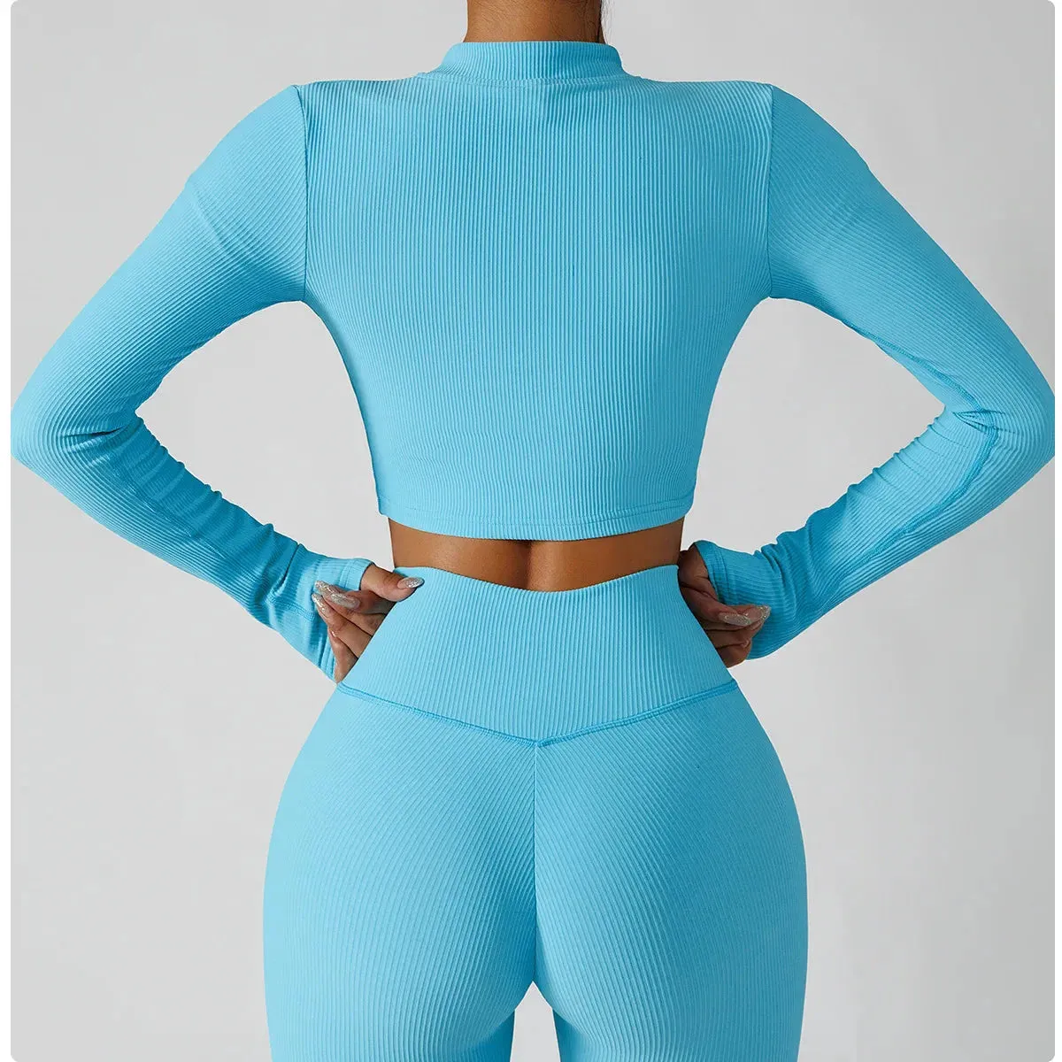 3-Piece Seamless Yoga Set – Jacket, Bra & Leggings sold by Zulily product image thumbnail 2