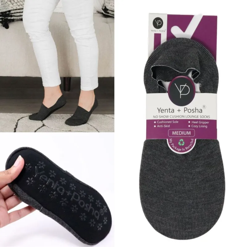 Yenta + Posha 1-Pack No Show Cushion Lounge Sock made by Zulily