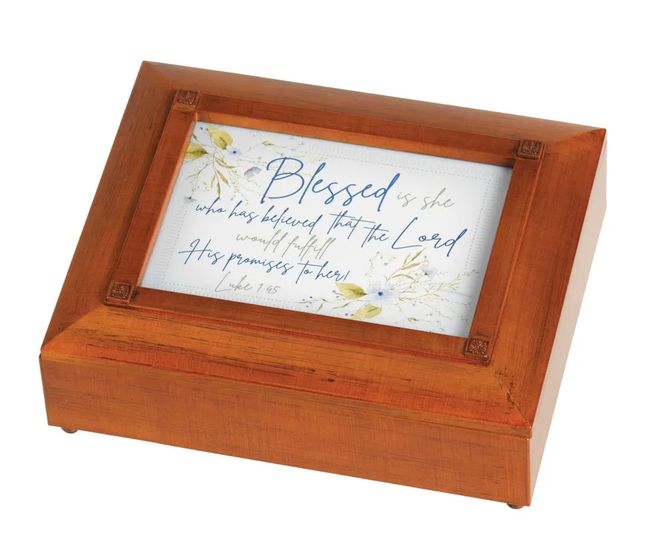 Jewelry Box Blessed Is She Luke 1:45 made by Zulily