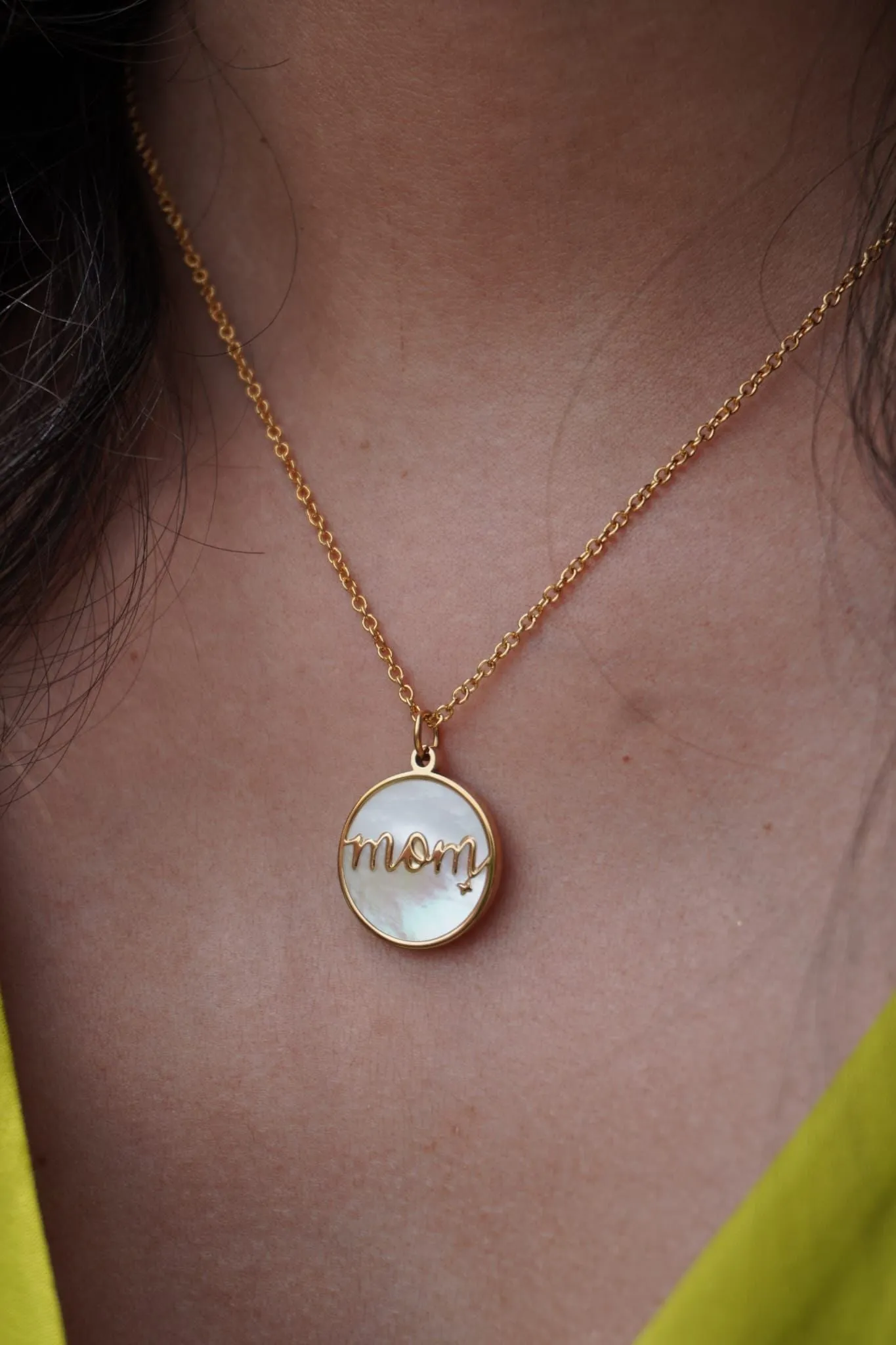 IVORY Gold Mother-of-Pearl Necklace sold by Zulily product image thumbnail 2