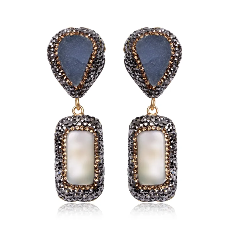 BLUE Chalcedony Earrings made by Zulily