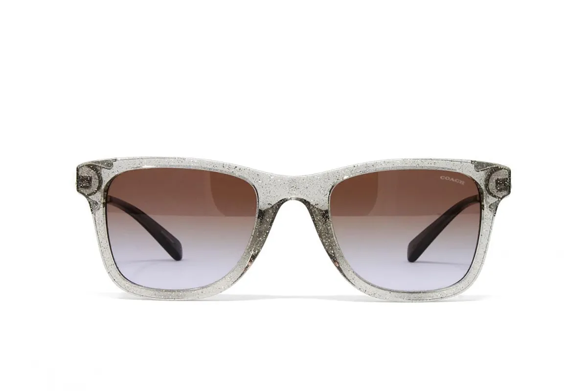 Coach Grey Glitter Sig C Square Sunglasses made by Coach
