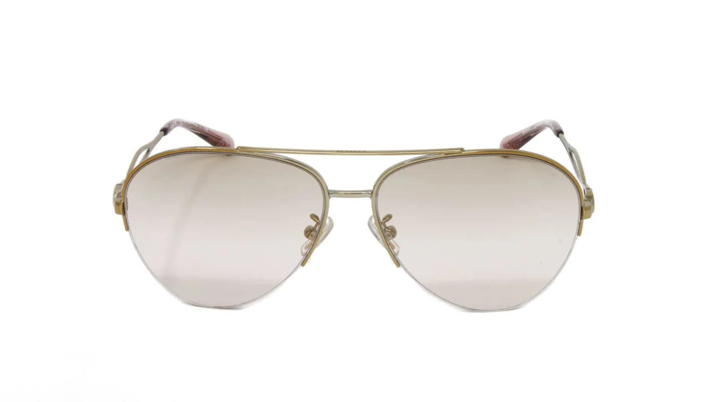 Coach Shiny Gold Women's Aviator Sunglasses made by Coach