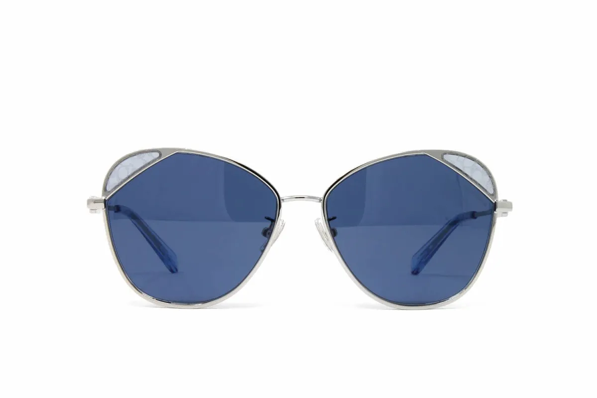Coach Silver Women's Butterfly Shape Sunglasses made by Coach