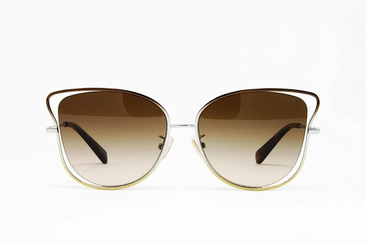 Coach Brown Silver Butterfly Women's Sunglasses made by Coach