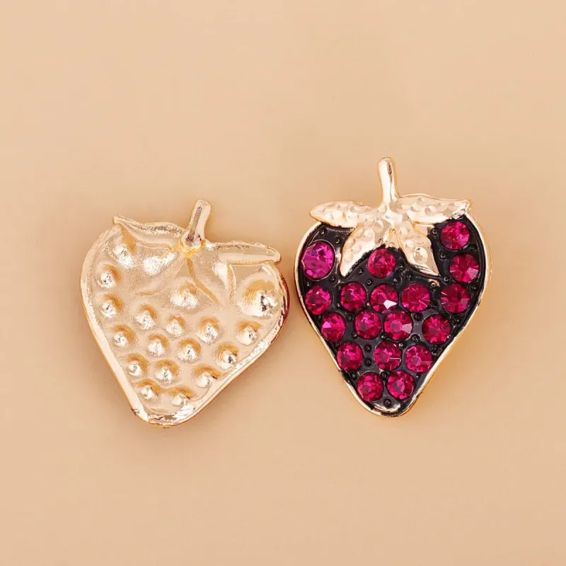 Red Cubic Zirconia & Enamel Strawberry Stud Earrings made by Zulily