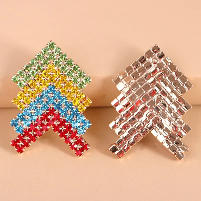 Red Multicolor Cubic Zirconia & Goldtone Arrow Stud Earrings made by Zulily