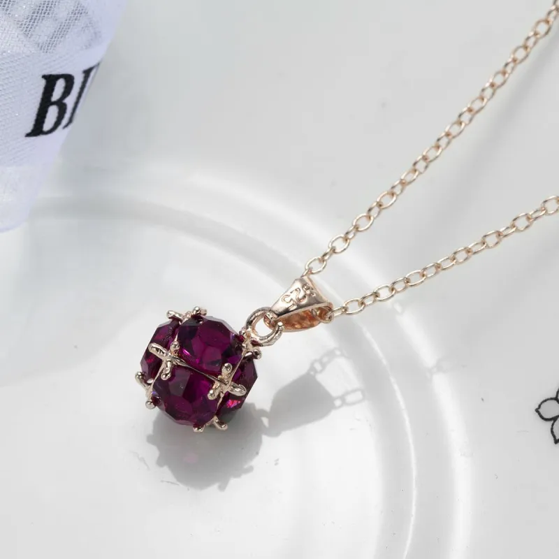 Rose Crystal & Rose Goldtone Pendant Necklace made by Zulily