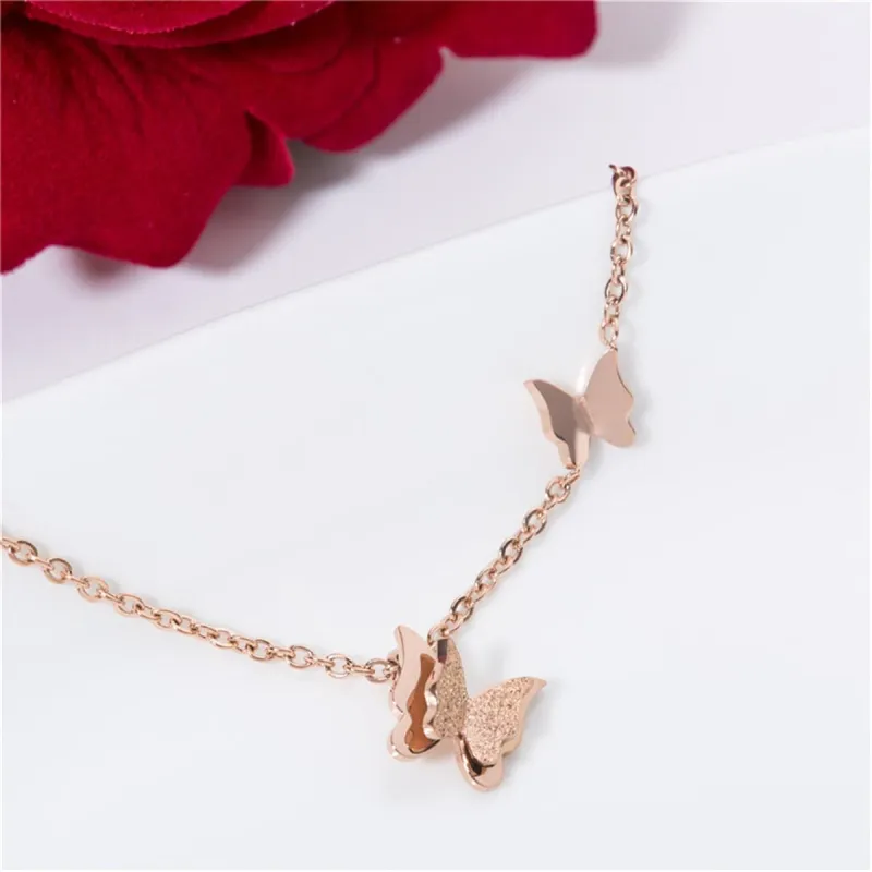 Rose Goldtone Double Butterfly Bracelet made by Zulily